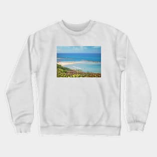 Israel, Netanya. Mediterranean Sea Beach Crewneck Sweatshirt